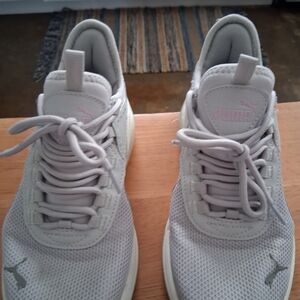 Puma Light Gray Womens Athletic Shoes